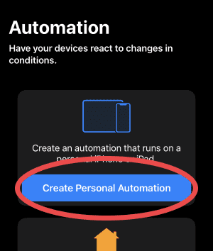 Create a Personal Automation